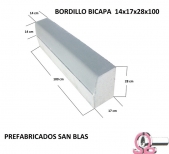 Bordillo Bicapa 14x17x28x100 C3.